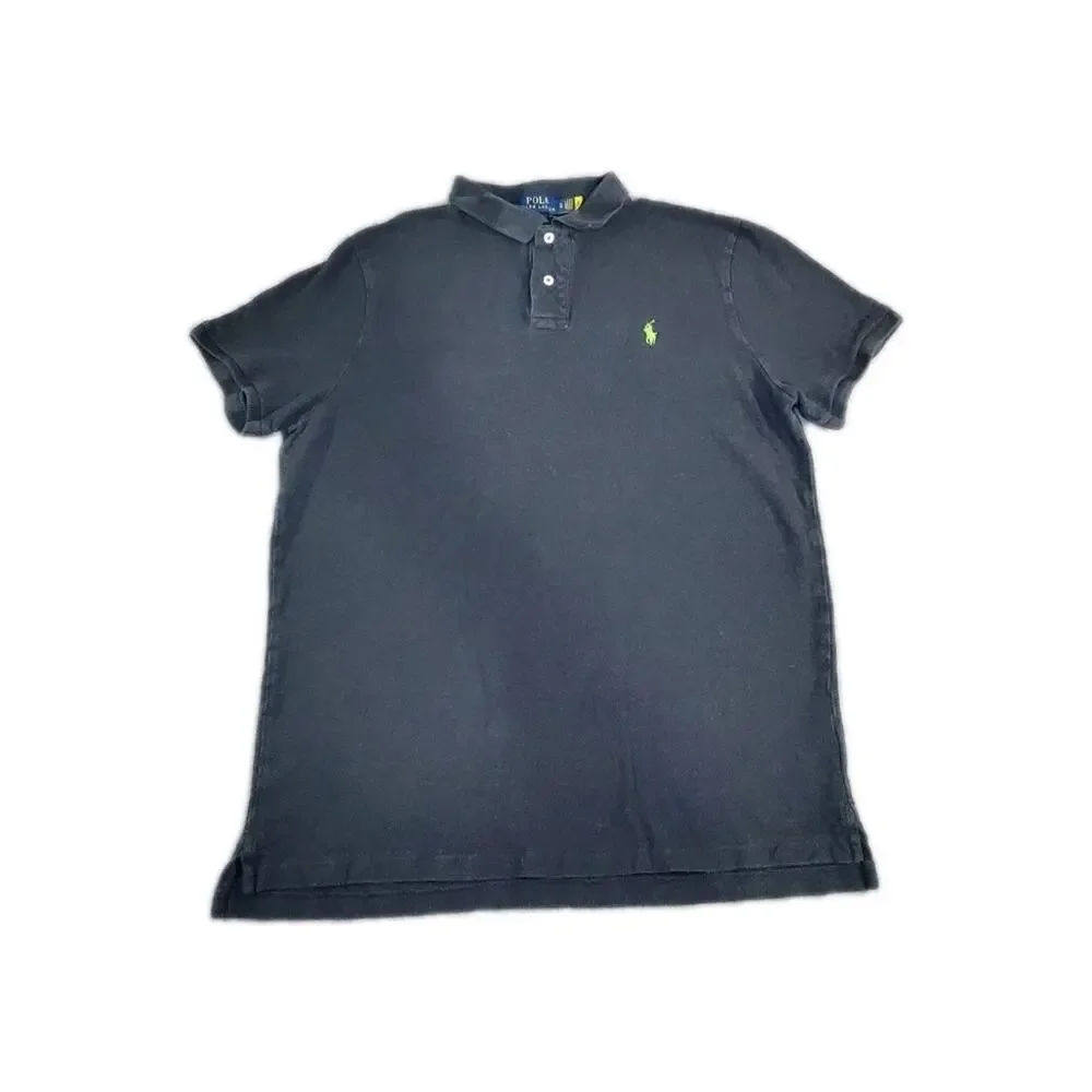 Polo Ralph Lauren Shirt Men's Sz XL Gray Custom Slim Fit Short Sleeve Za3-56